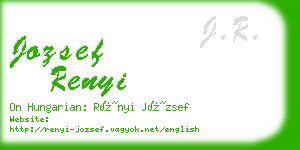 jozsef renyi business card